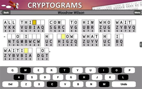 cryptogram game|Cryptograms by Puzzle Baron.